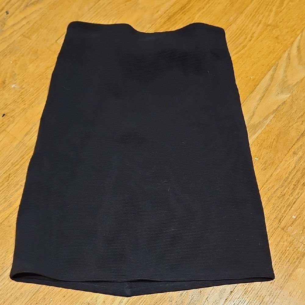 Reformation Ribbed Stretch Black Mini Skirt Small